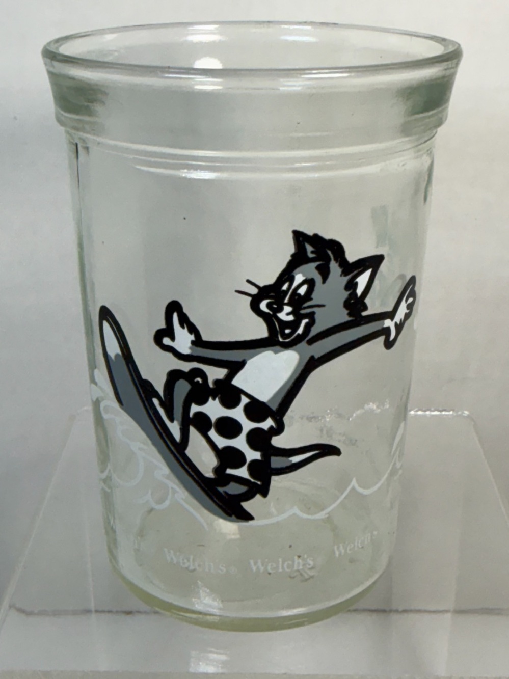 Vintage Tom And Jerry Welchs Jelly Jar 1990 Glass